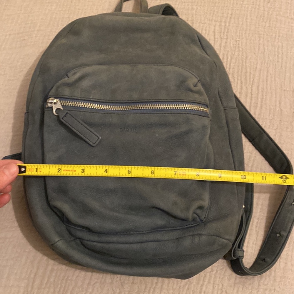 BAGGU NATURAL MILLED LEATHER Stylish Backpack - Picture 8 of 11